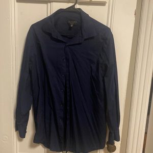 Collar 16-16.5, Length 32-33, Slim Fit, Midnight blue, Alfani button down